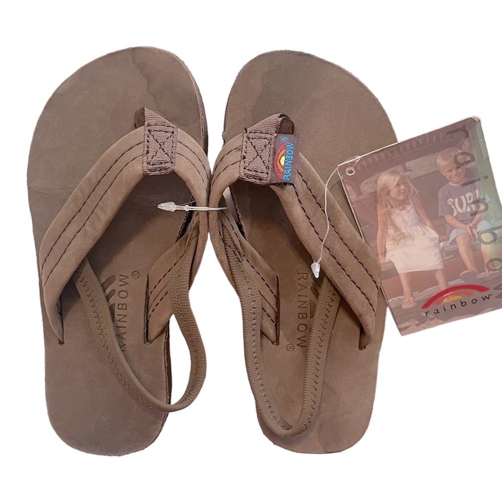 *NWT* Rainbow Flip flops w/backstrap (toddler size 9/10)